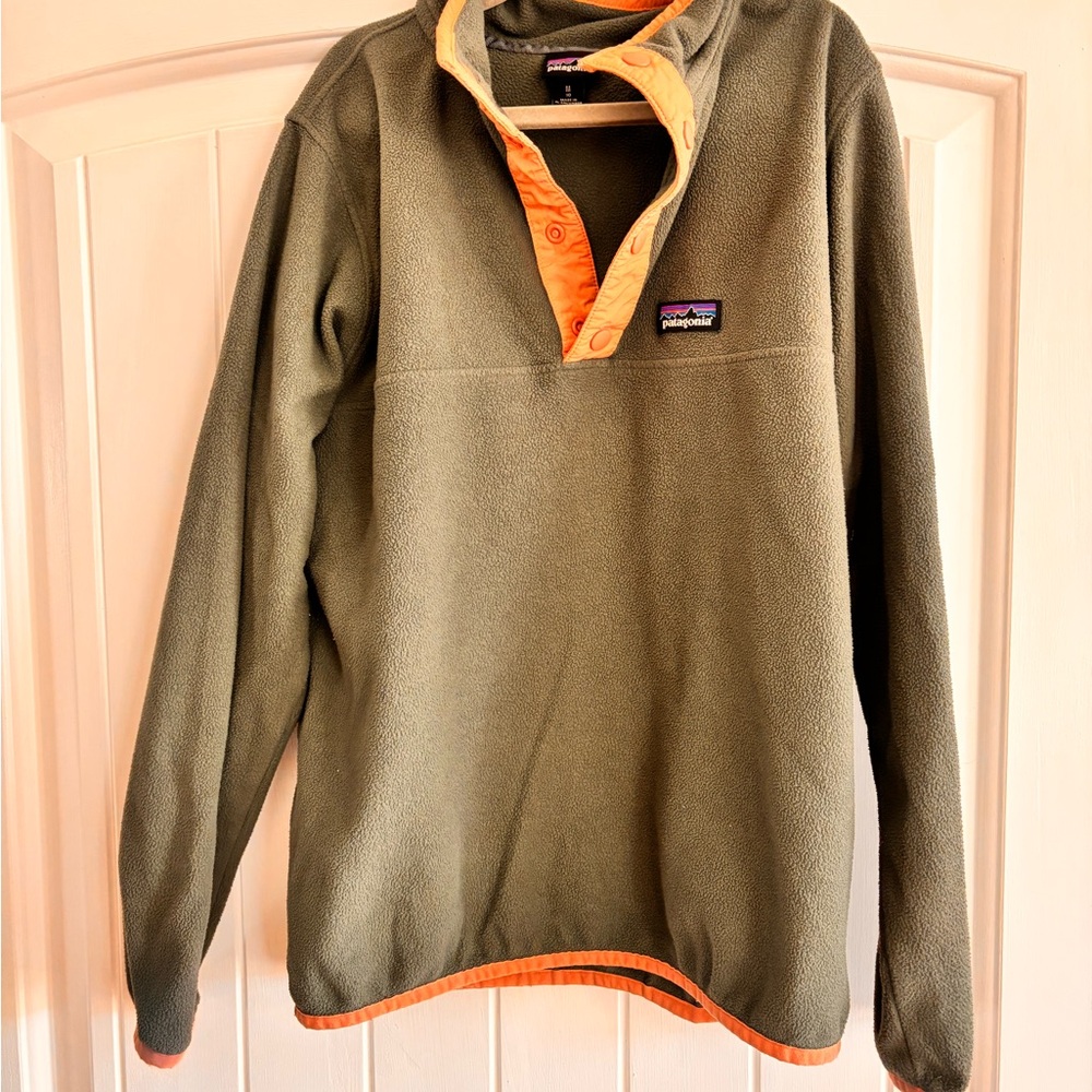 Patagonia Olive Green Fleece Pullover
